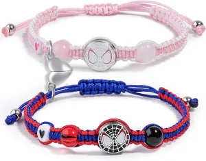 Couples/Friendship Matching Bracelets,Bat/Spider/kitty Bracelets Set, Valentine's Day Birthday Jewelry Gifts for Gf and Bf Soulmate, Matching Gifts for Husband&Wife Son&Daughters BFF