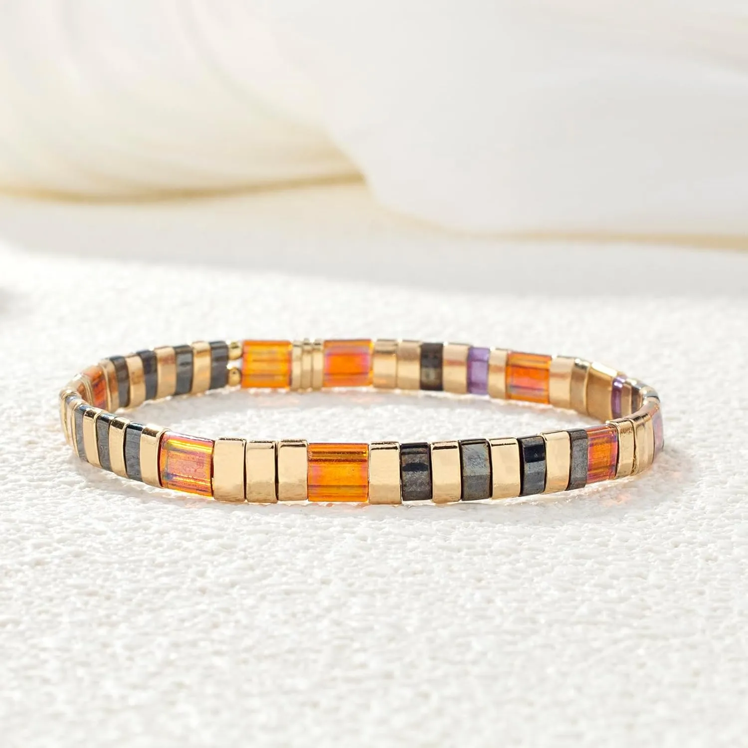 CQUAN CHI Women Beaded Strand Bracelet Handmade Friendship Charm Bracelets New