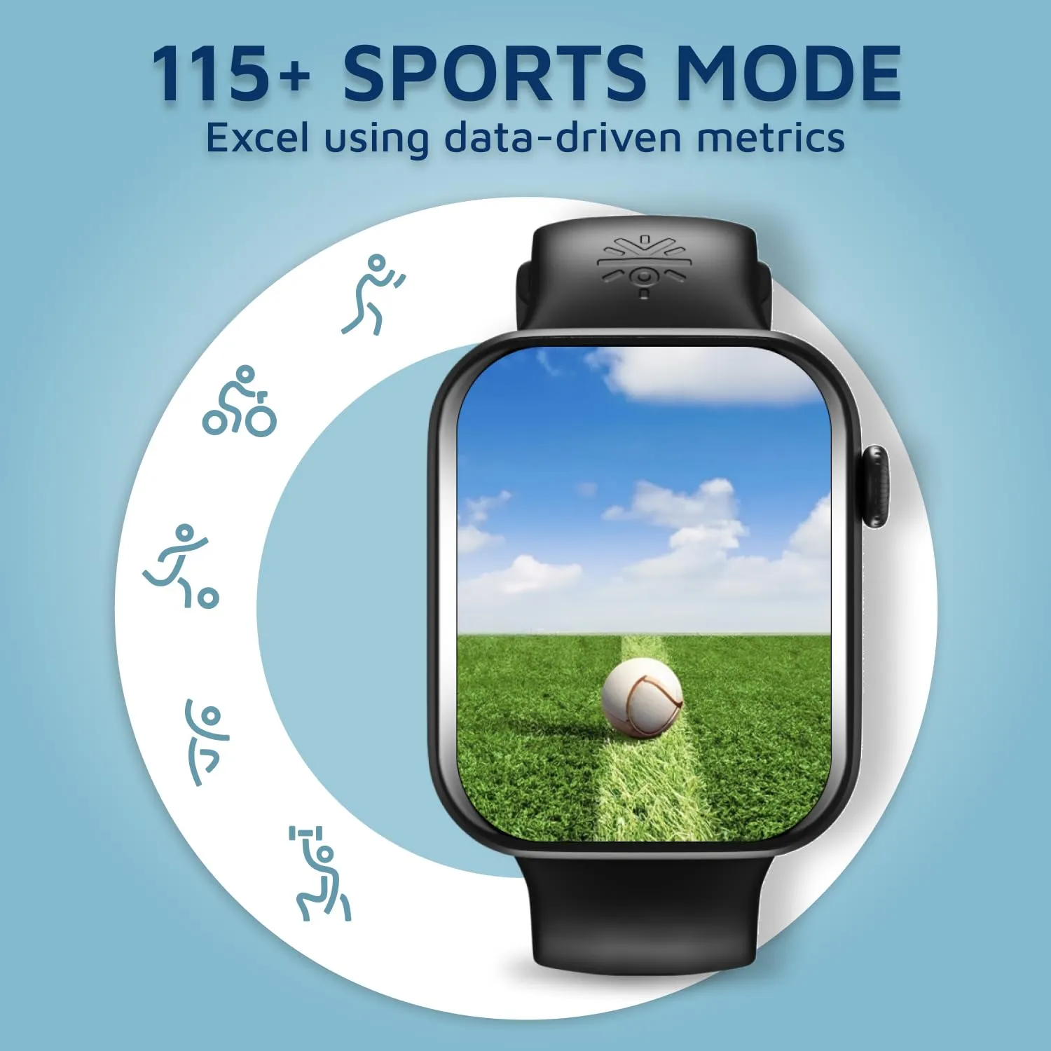 Cultsport Cult.Sport Burn Plus 1.78" Amoled, Live Cricket Score, 368 X 448 Best-in-Class Resolution, Bt Calling, Crown Control, Always On Display, 7 Days Battery Life, (Black Silicone Strap)