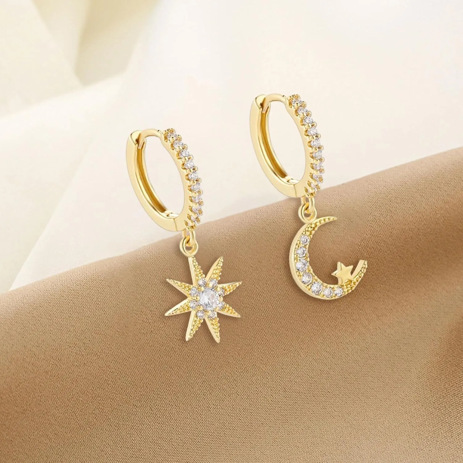 Dangle Earrings for Women, S925 Sterling Silver Huggie Earrings for Sensitive Ears, Non Tarnish Drop Earrings, Statement/Fashion/Dainty Earrings