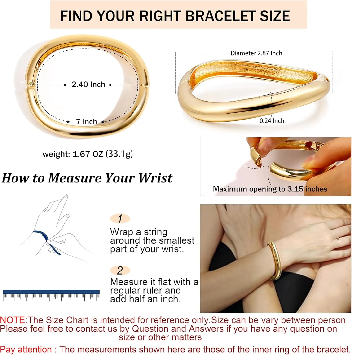 Elegance 11 designs Gold Cuff Bangle Bracelets For Women Trendy Hinged Cuff Open Wide Chunky Gold Bracelet Irregular Minimalist Bangle Jewelry Gift
