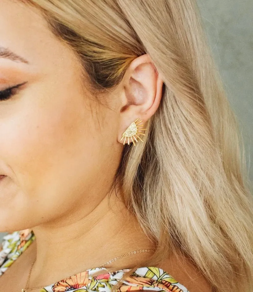 Elena sunburst studs