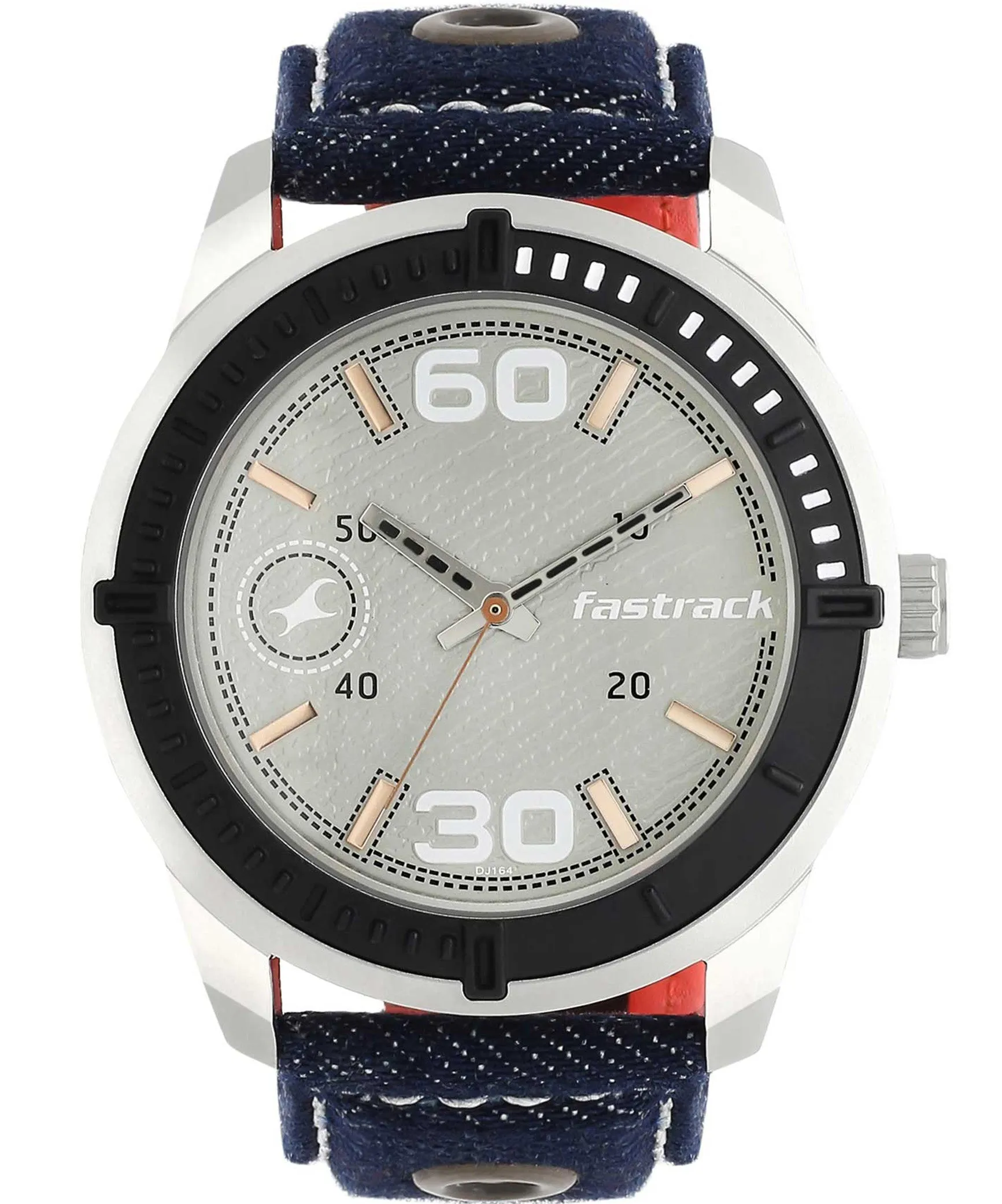 Fastrack Denim Quartz Analog Men's Watch, Blue Dial Denim Strap, 3189KL02