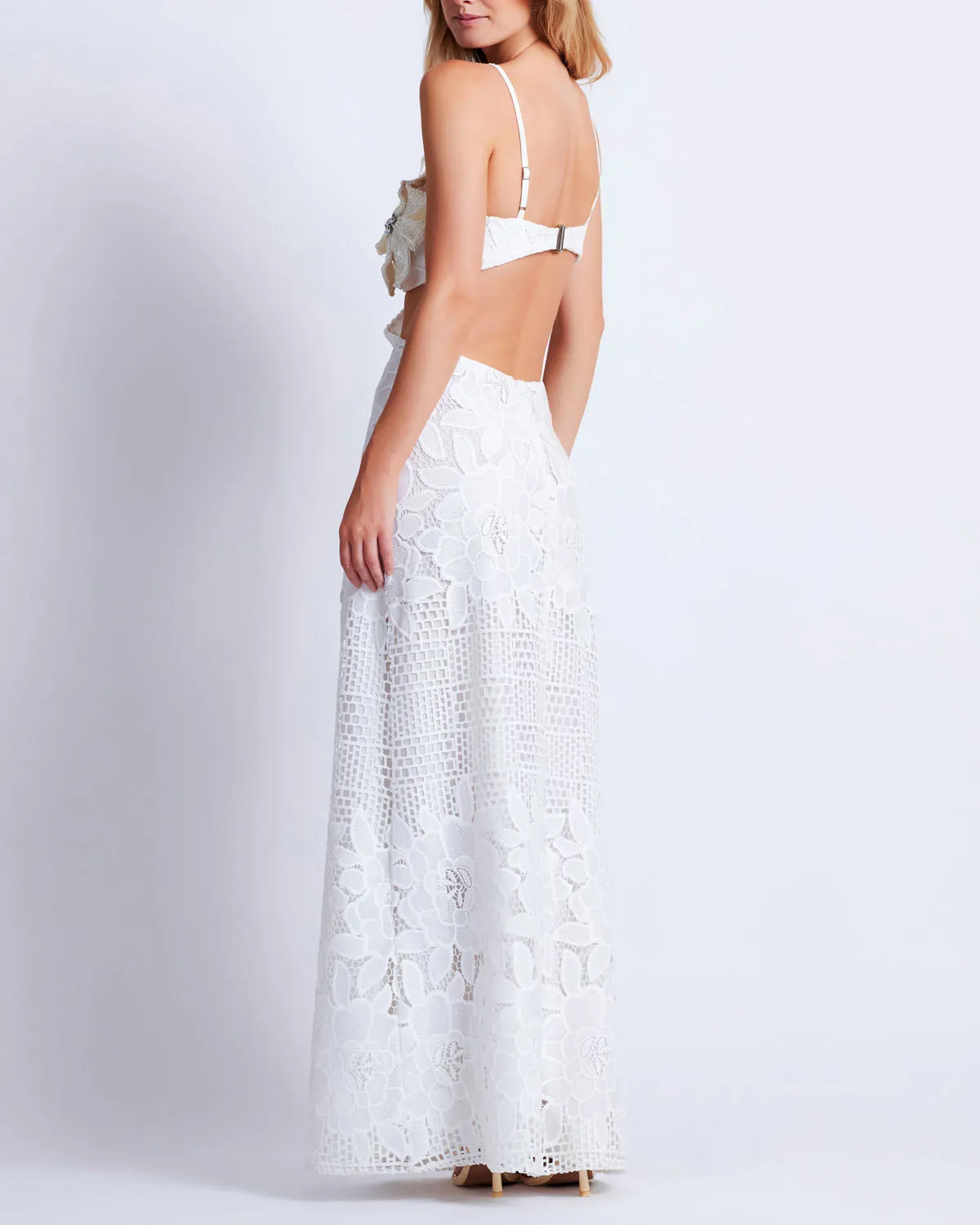 Flower Embroidered Maxi Dress