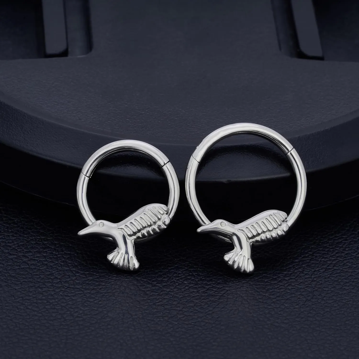 G23 Titanium Septum Rings Hypoallergenic Nose Rings Cubic Zirconia Cartilage Helix Earrings Hinged Segment Seamless Clicker Nose Rings Daith Piercing Jewelry