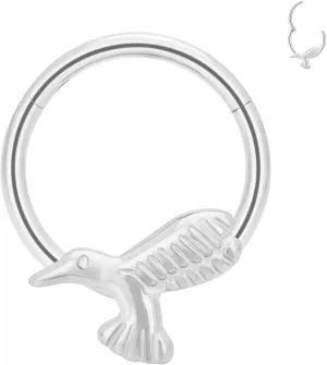 G23 Titanium Septum Rings Hypoallergenic Nose Rings Cubic Zirconia Cartilage Helix Earrings Hinged Segment Seamless Clicker Nose Rings Daith Piercing Jewelry