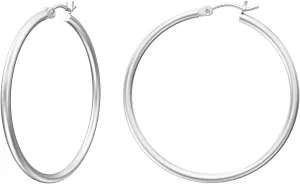 Gacimy Gold Hoop Earrings for Women 14K Real Gold Plated Hoops with 925 Sterling Silver Post