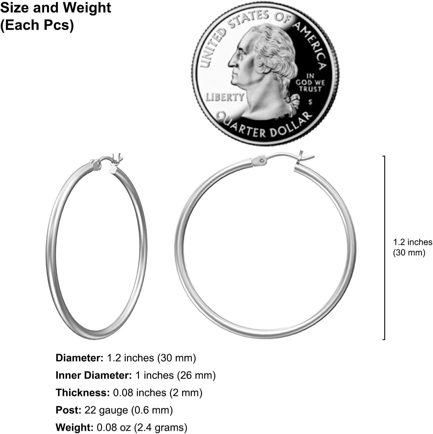 Gacimy Gold Hoop Earrings for Women 14K Real Gold Plated Hoops with 925 Sterling Silver Post