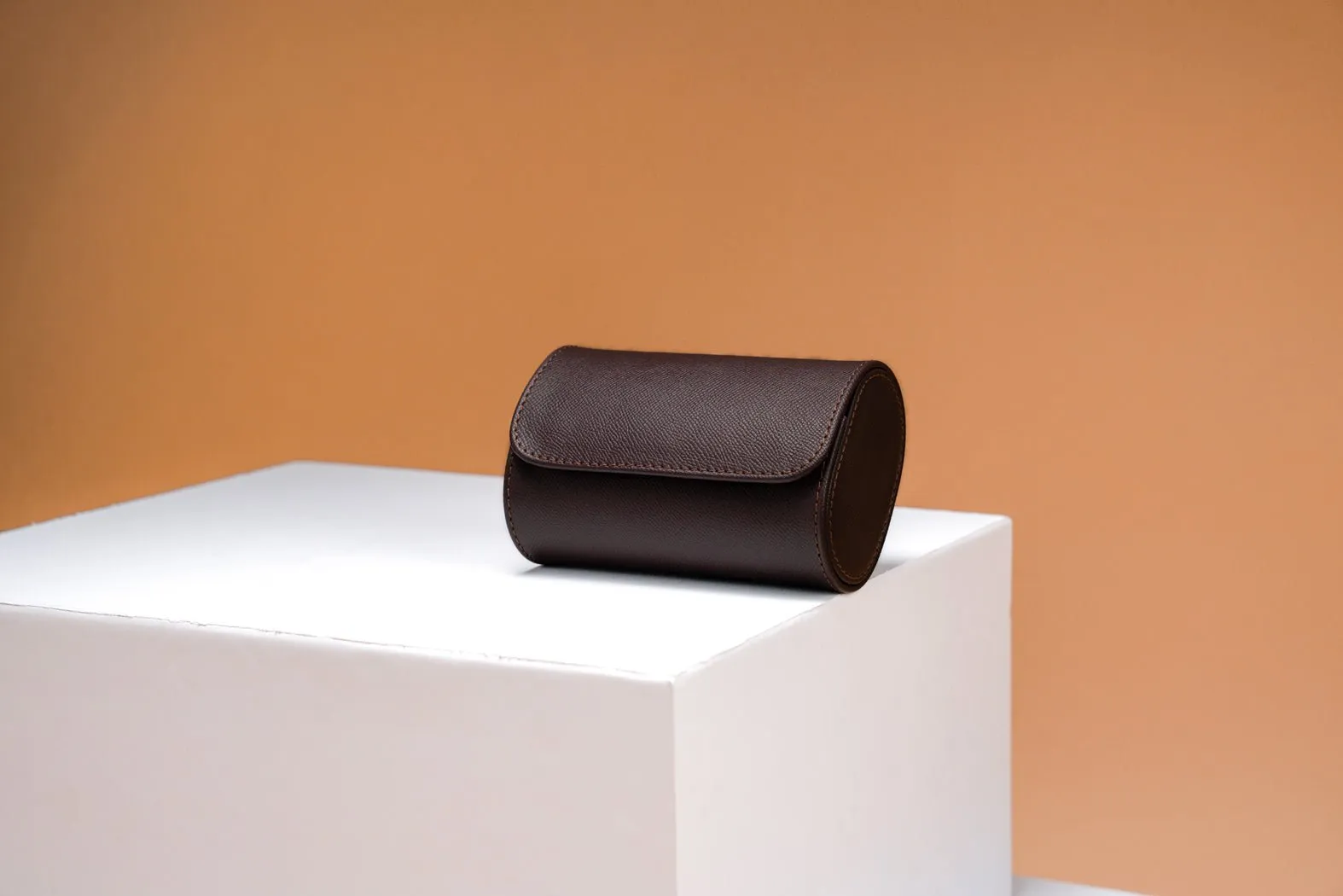 Galata - Saffiano Dark Brown Watch Roll