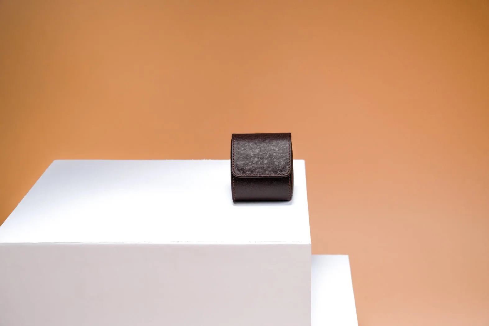 Galata - Saffiano Dark Brown Watch Roll