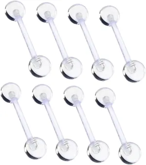 GALPADA 12pc Rod Tongue Ring Set Piercing Industrial Barbell for Parties Daily Wear