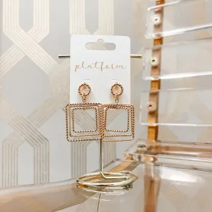 Geometric Square Earrings