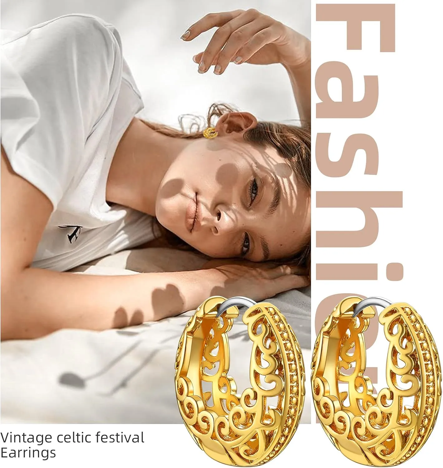 GoldChic Jewelry Small Huggie Hoop Earring for Women, Hypoallergenic Star Earrings/Heart/Square/Spike/Round Dainty Simple Huggie Earrings, Cartilage Helix Lobes Hinged Tragus Daith Earrings