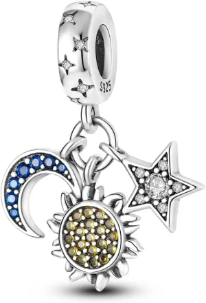 HONGRUI 925 Sterling Silver Charms for Bracelets and Necklaces Cat Cross Sunflower Sunshine Birthday Pendant Bead Charm for Women Jewelry Gift