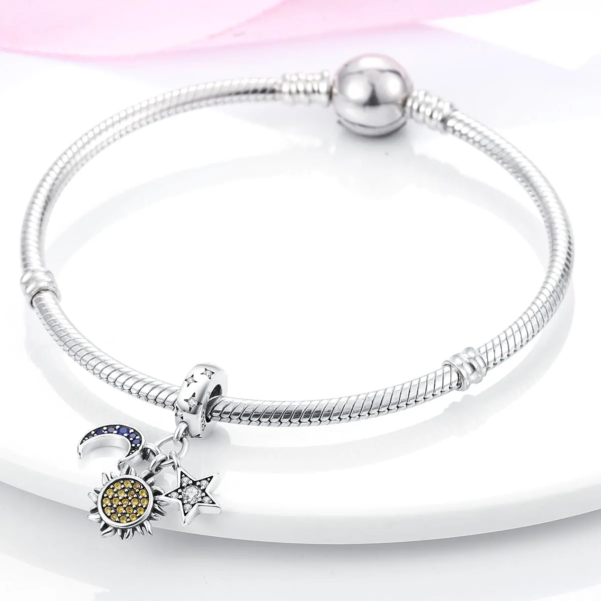 HONGRUI 925 Sterling Silver Charms for Bracelets and Necklaces Cat Cross Sunflower Sunshine Birthday Pendant Bead Charm for Women Jewelry Gift