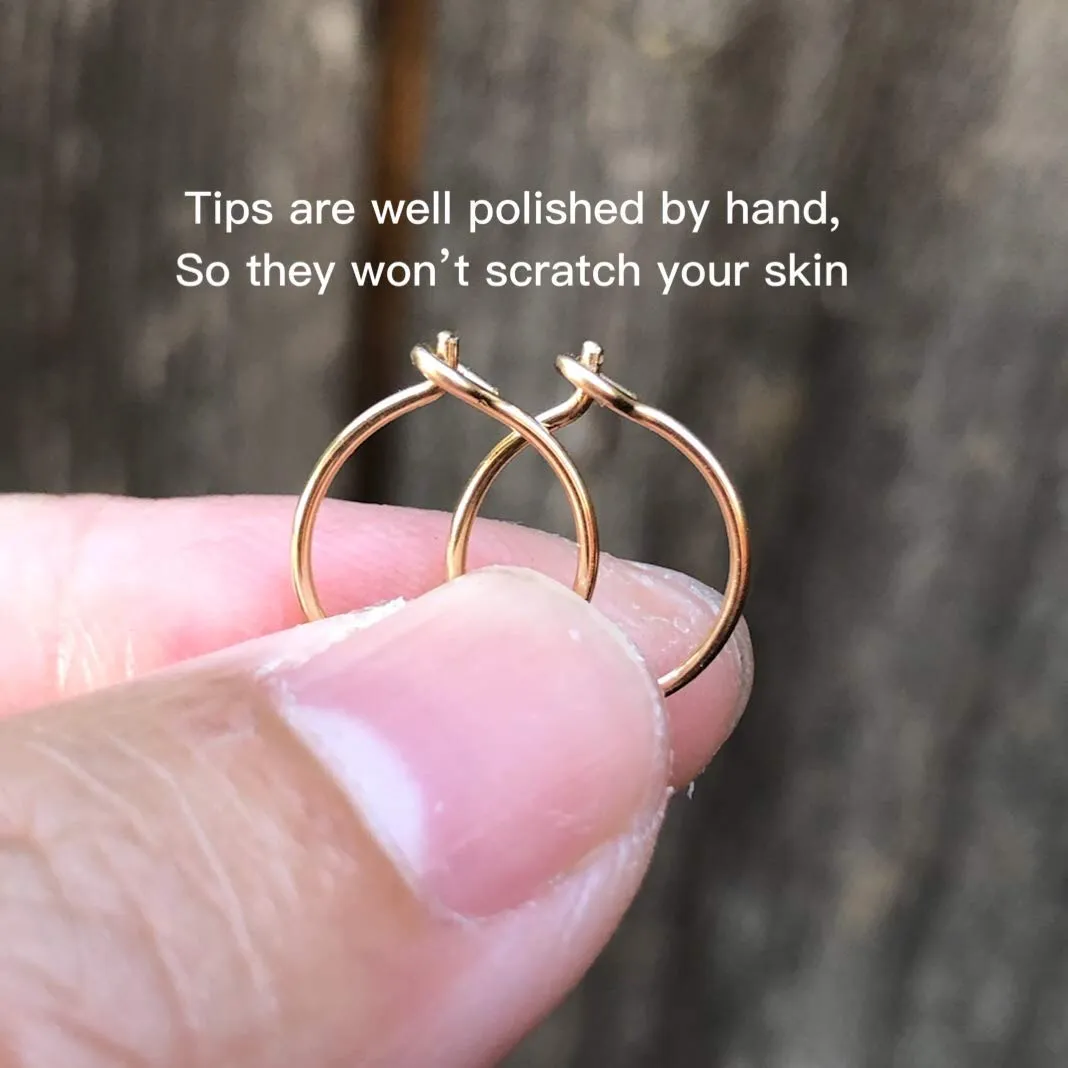 Hypoallergenic Small Silver Hoop Earrings for Women, 12mm 20 Gauge
