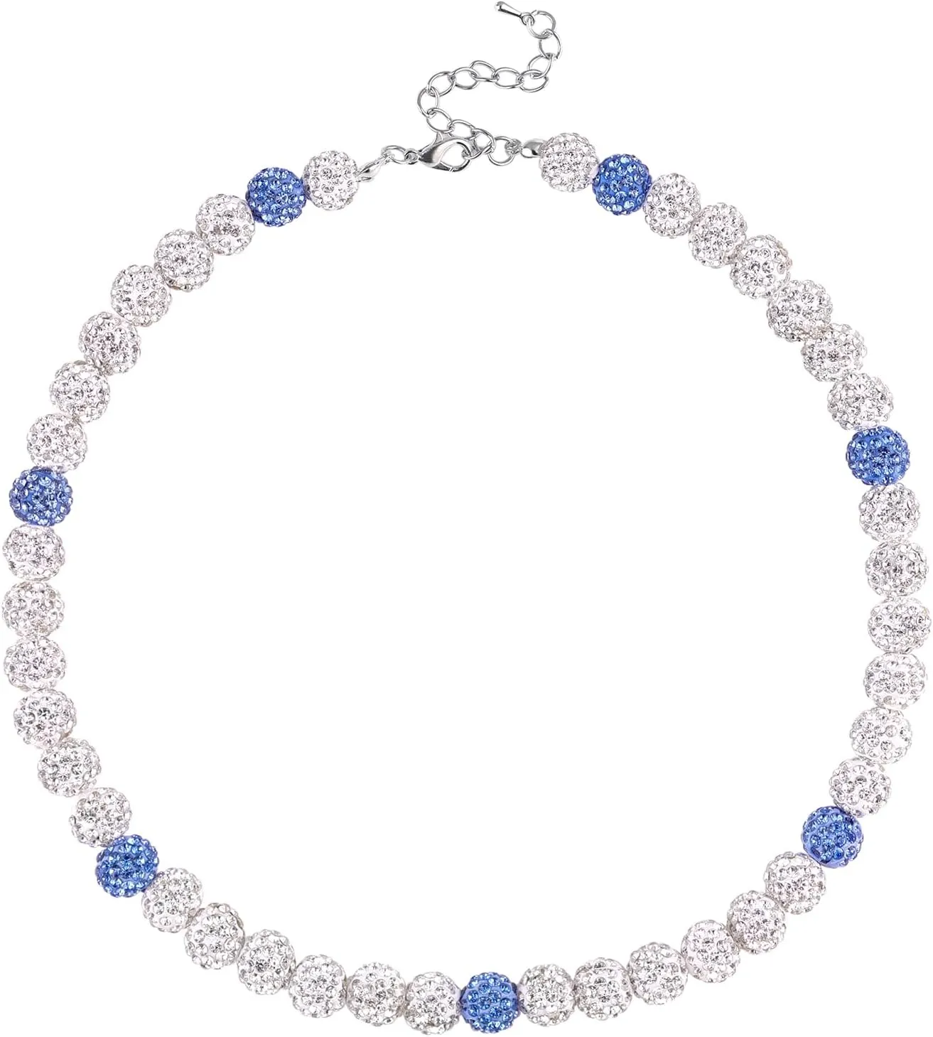Inspired Baseball Necklaces For Boys Adults,Ice Collection Baseball Beaded necklace-Polly World Necklace Baseball 16''/18''/20''/22'',Phils Bling Elastic Baseball necklace Accessories Gifts