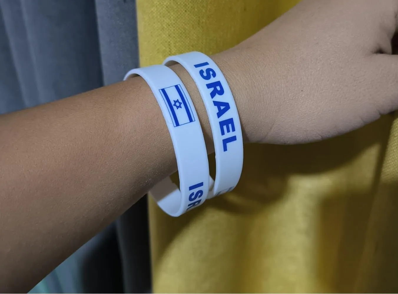 Israel Bracelets Silicone Israel Flag Bracelet Bulk, Israelite Wristband Bangle,Unisex One Size Fits All