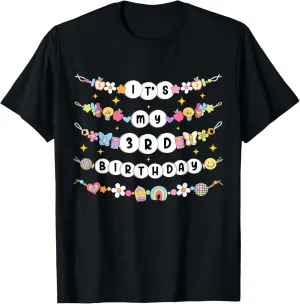 It's My 3rd Birthday 3 Happy Birthday Friendship Bracelets T-Shirt