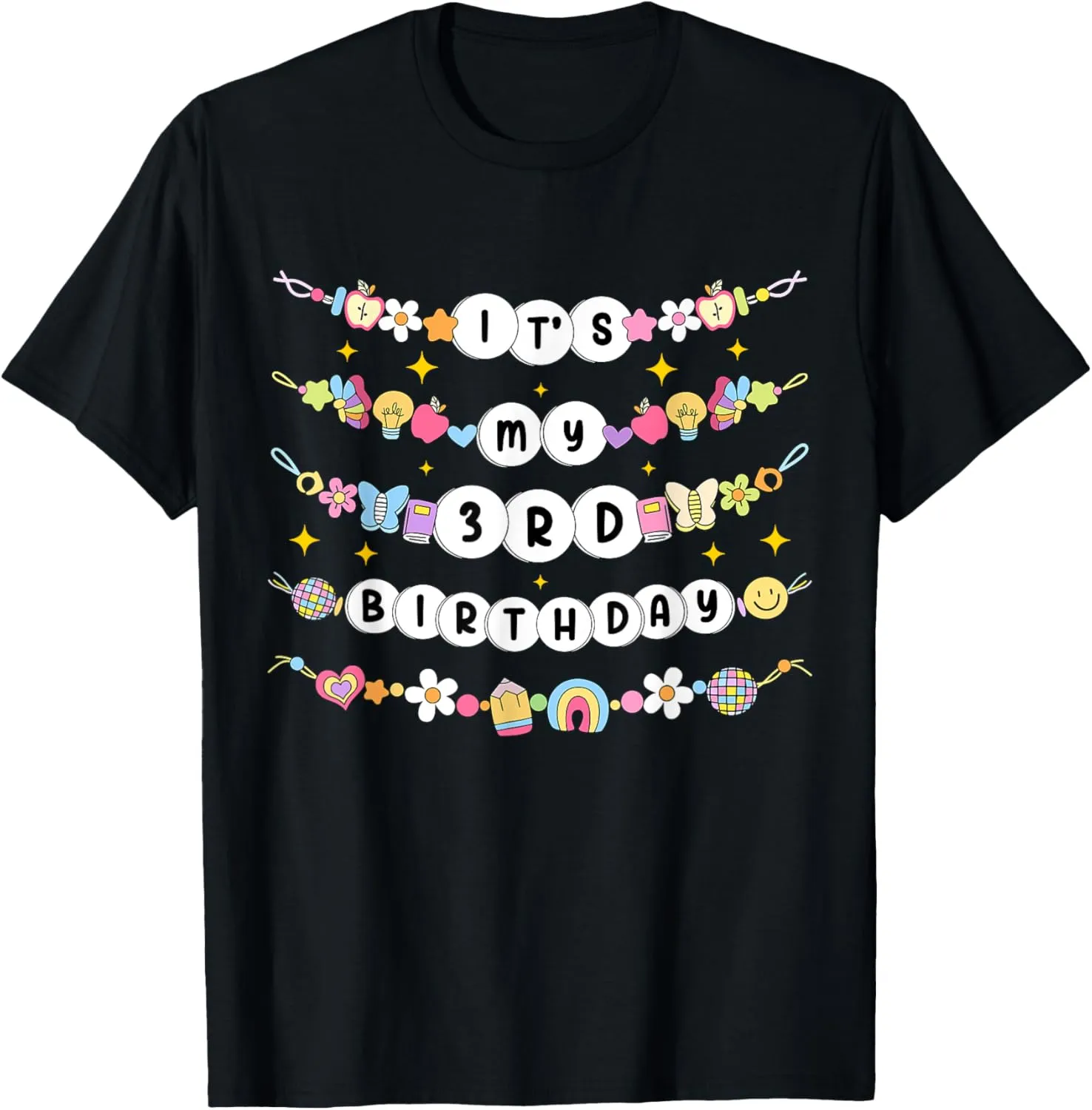 It's My 3rd Birthday 3 Happy Birthday Friendship Bracelets T-Shirt
