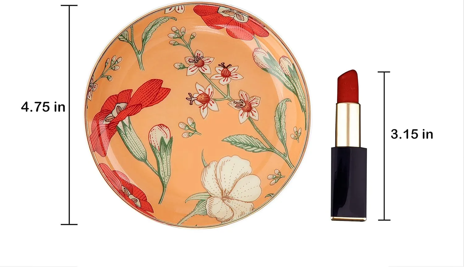 Jewelry Ring Dish Tray Boho Ceramic Decorative Trinket Dish Organizer for Rings Earrings Necklaces Bracelet Watch Keys Plate Small Round Ring Holder Gift for Women Engagement