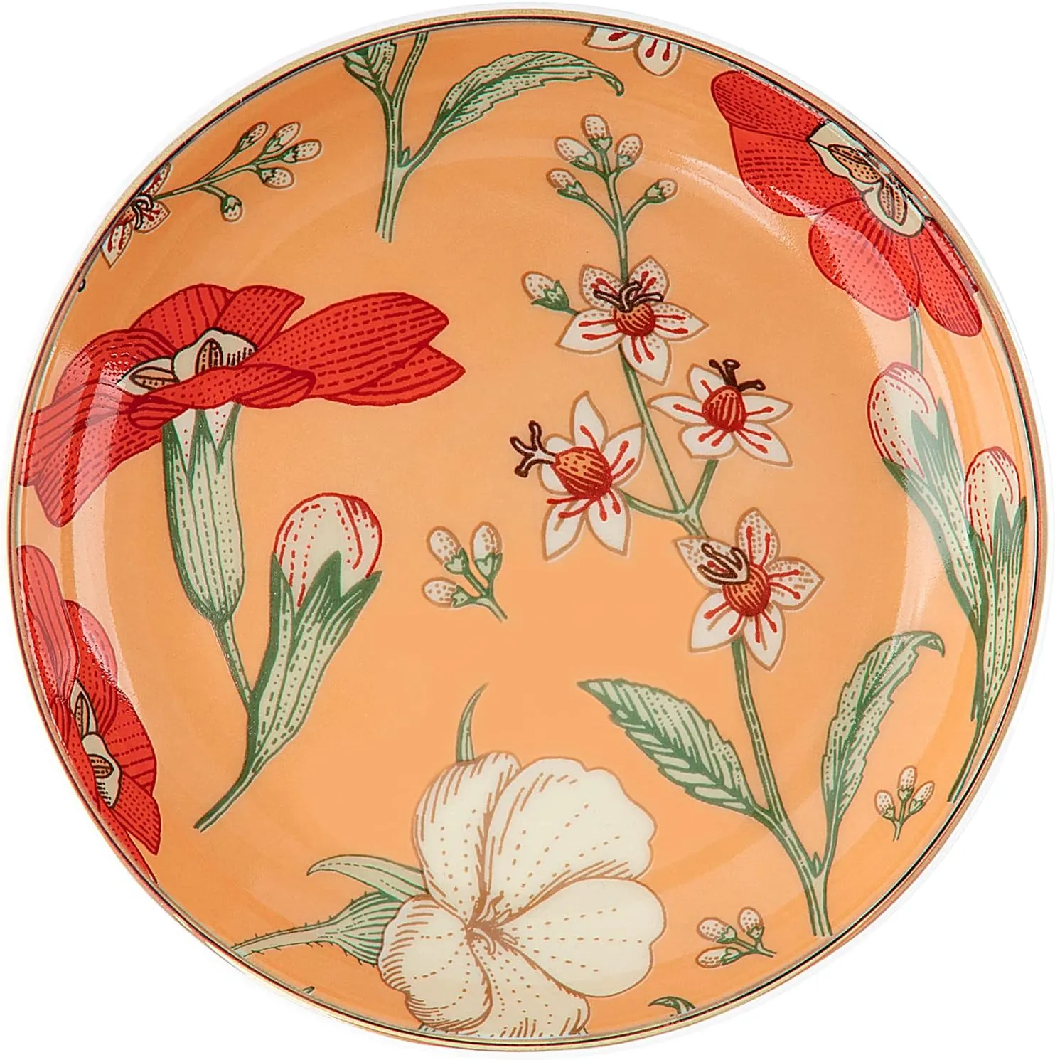 Jewelry Ring Dish Tray Boho Ceramic Decorative Trinket Dish Organizer for Rings Earrings Necklaces Bracelet Watch Keys Plate Small Round Ring Holder Gift for Women Engagement