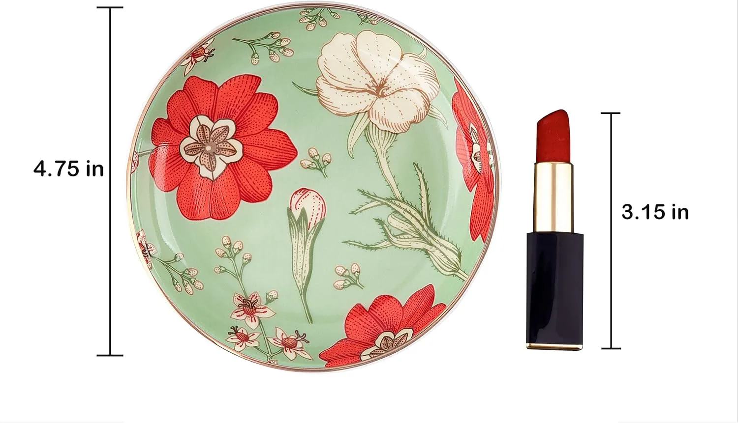 Jewelry Ring Dish Tray Boho Ceramic Decorative Trinket Dish Organizer for Rings Earrings Necklaces Bracelet Watch Keys Plate Small Round Ring Holder Gift for Women Engagement