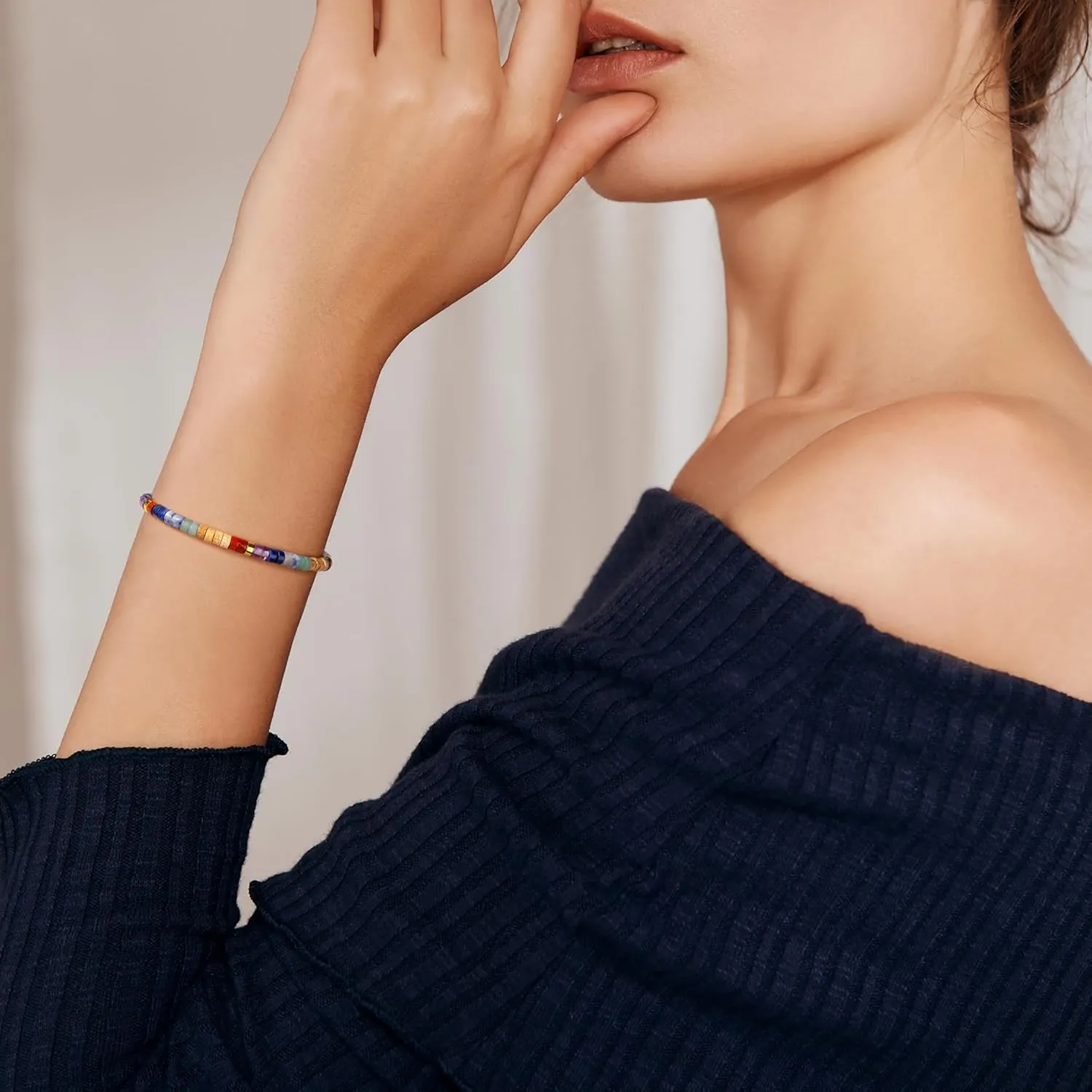 JoycuFF Gifts for Women Inspirational Gifts for Teen Healing Natural Stone Bracelets for Women Friends Sister