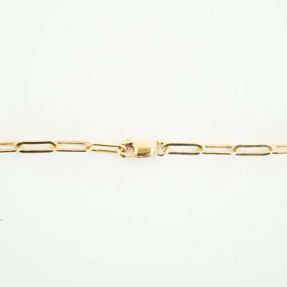 kelistom 14K Gold Filled Stainless Steel Paperclip Chain Bracelet for Women, 7.5 Rectangle Link Bracelets, Waterproof and Never Tarnish