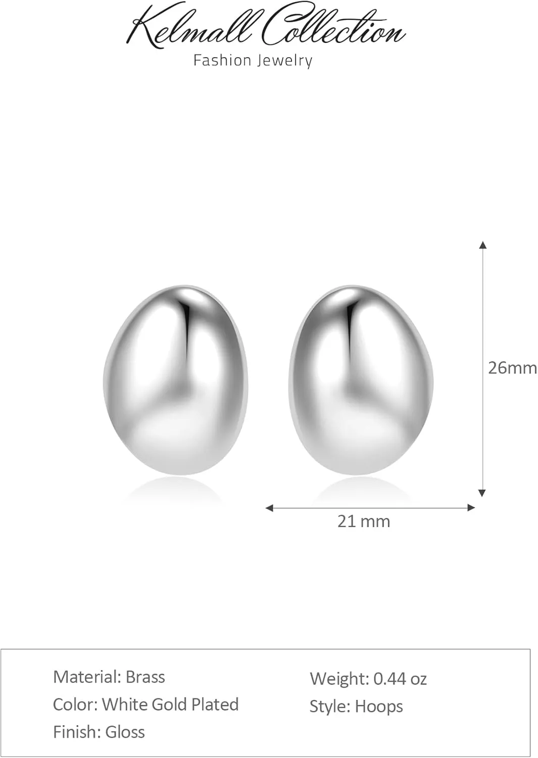 KELMALL 14K Gold Hoop Earrings for Women, Hypoallergenic Chunky Teardrop Round Non Tarnish Drop Statement Earrings for Sensitive Ears