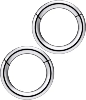 Kridzisw 8G 6G 4G 2G Titanium Hinged Septum Ring Clicker Gauges Earring Stretching kit Hypoallergenic Lobe Hoop Earrings Medical Implant Grade Large Septum Nose Ring Piercing Jewelry for Women Men
