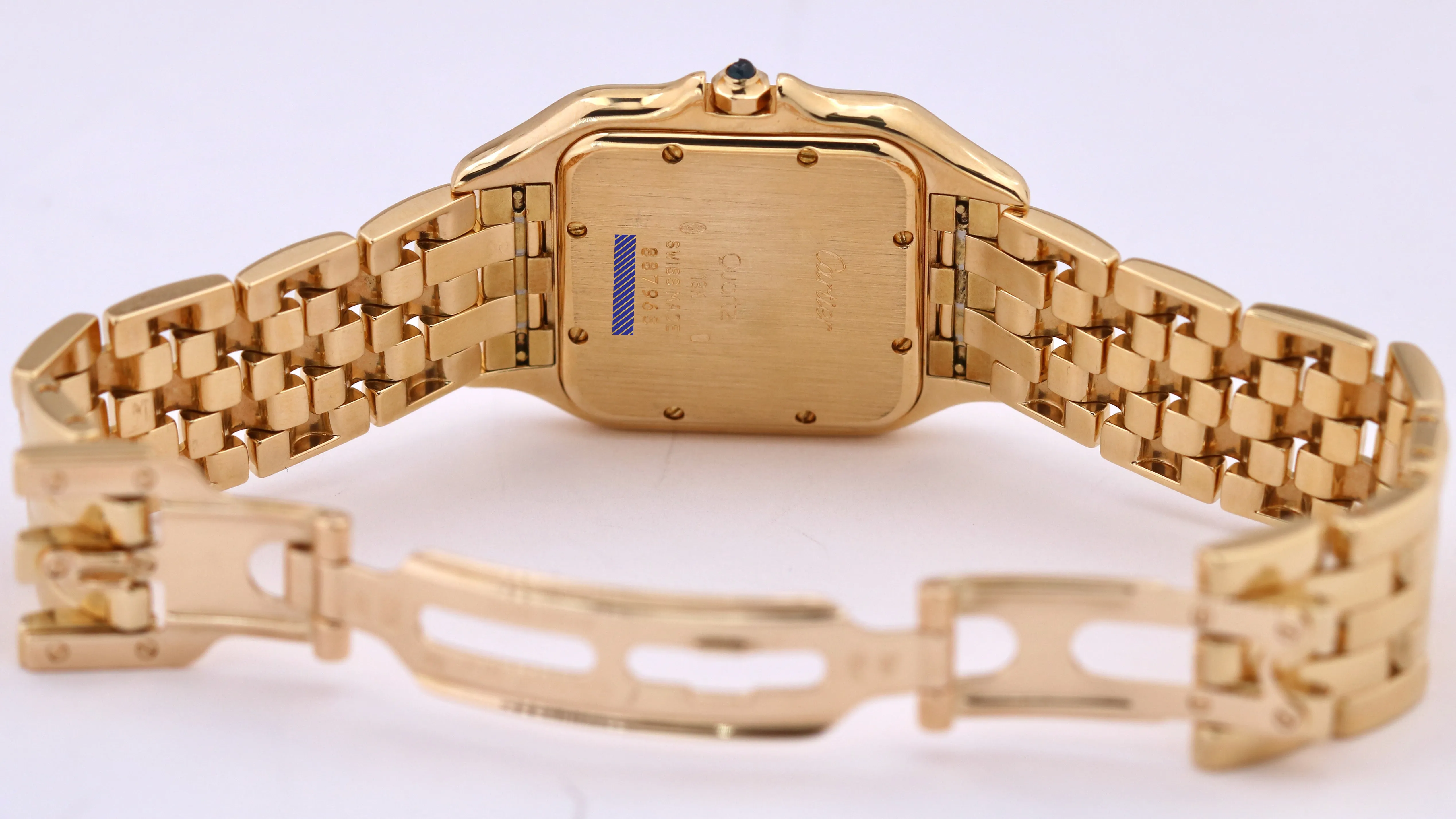 Ladies Cartier Panthere Large 18K Yellow Gold Ivory DIAMOND 29mm Quartz 887968