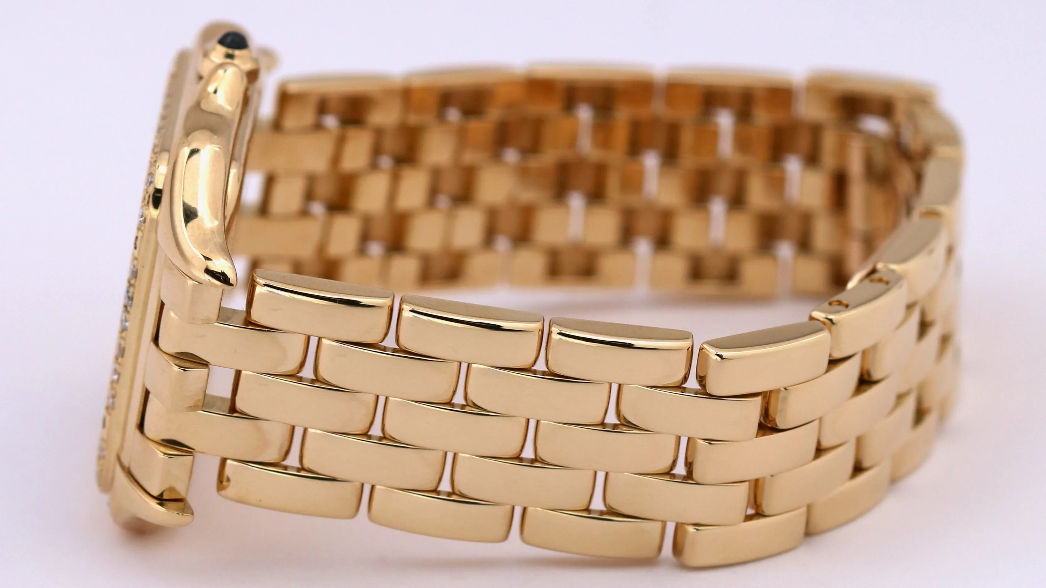 Ladies Cartier Panthere Large 18K Yellow Gold Ivory DIAMOND 29mm Quartz 887968