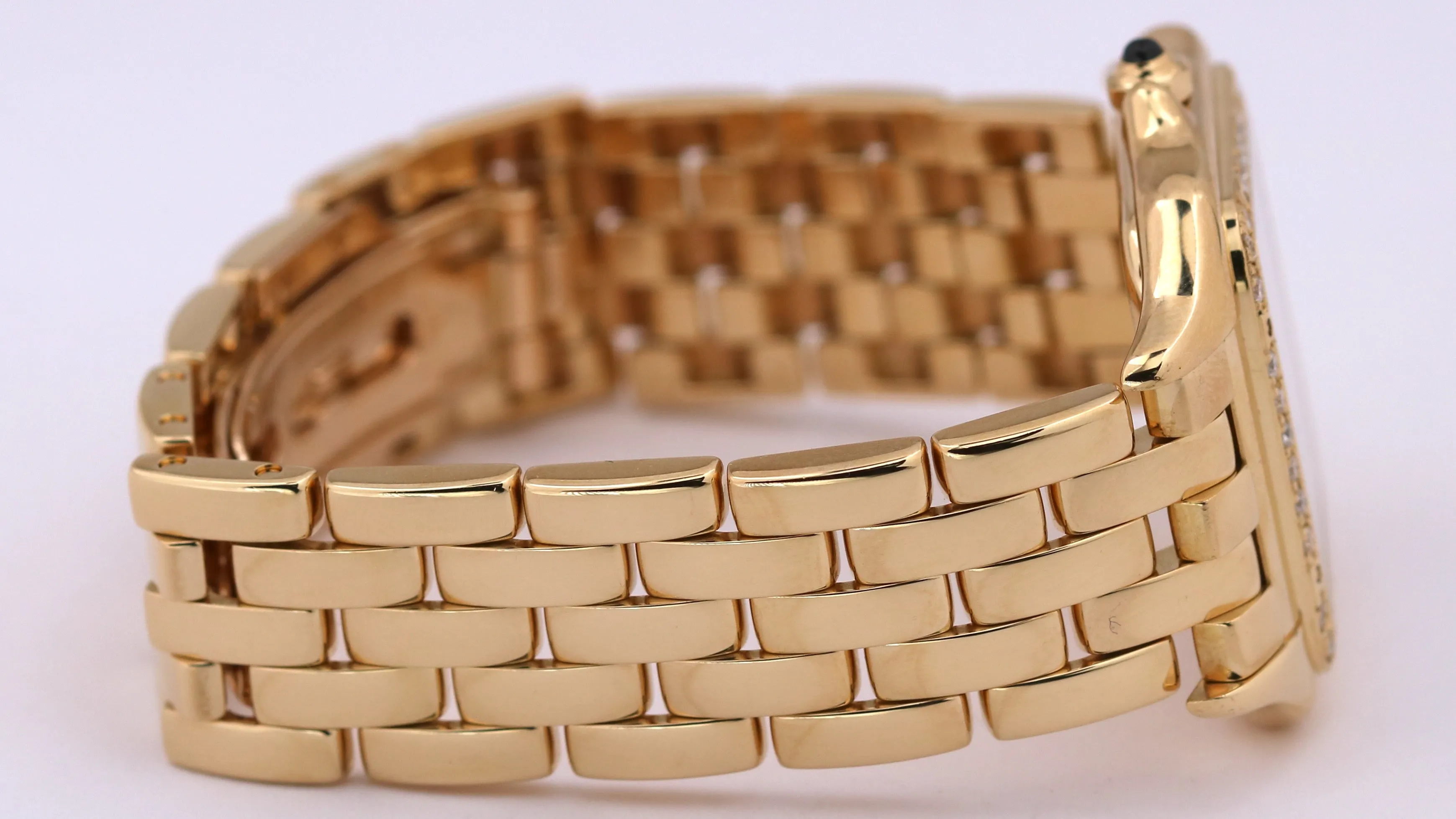 Ladies Cartier Panthere Large 18K Yellow Gold Ivory DIAMOND 29mm Quartz 887968