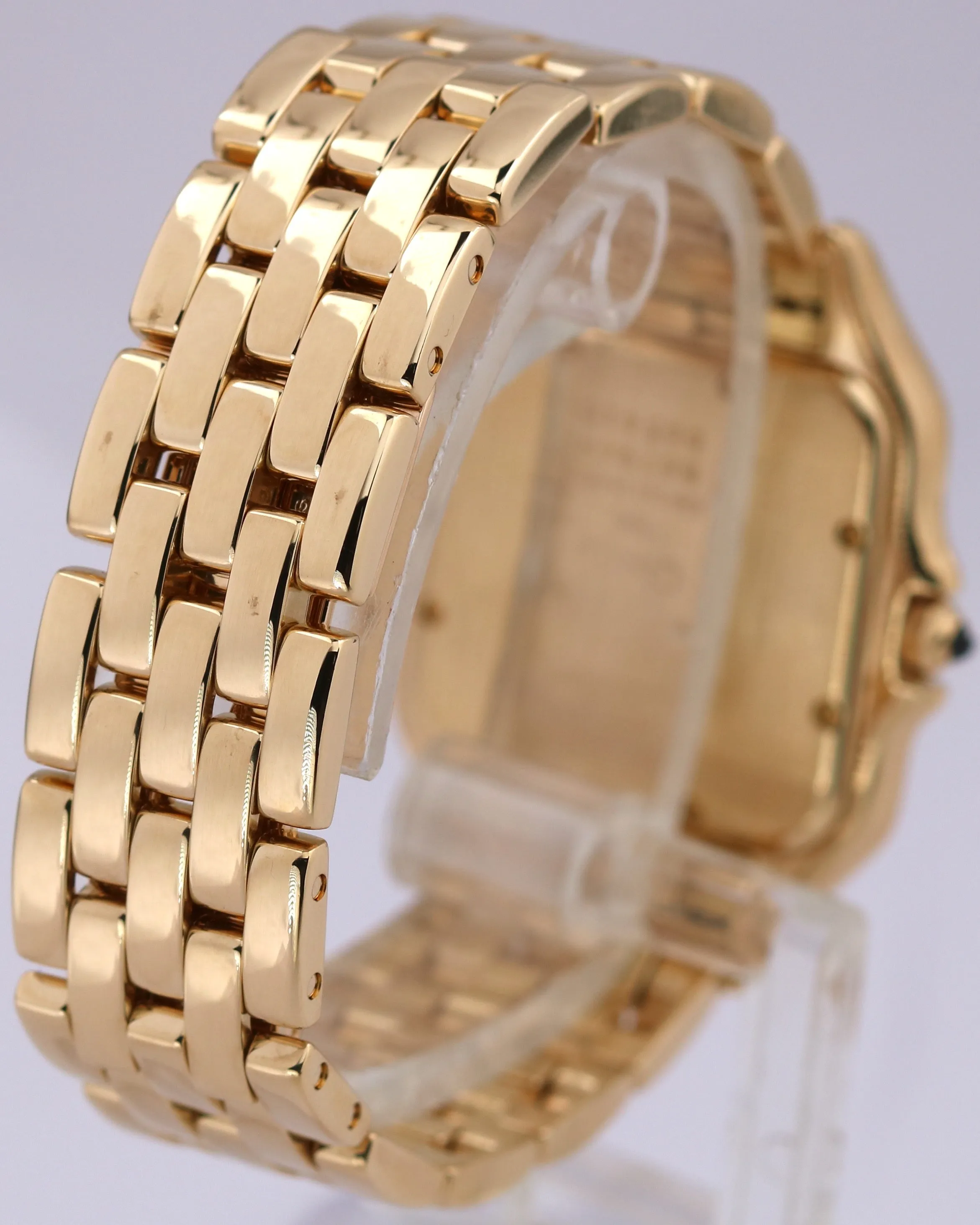 Ladies Cartier Panthere Large 18K Yellow Gold Ivory DIAMOND 29mm Quartz 887968