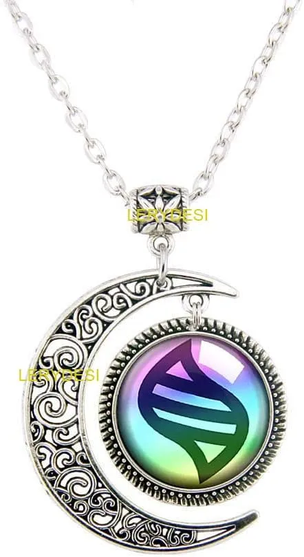 LERYDESI Mega Stone necklace Moon pendant Cartoon Ball jewelry custom picture Art Jewelry for women man