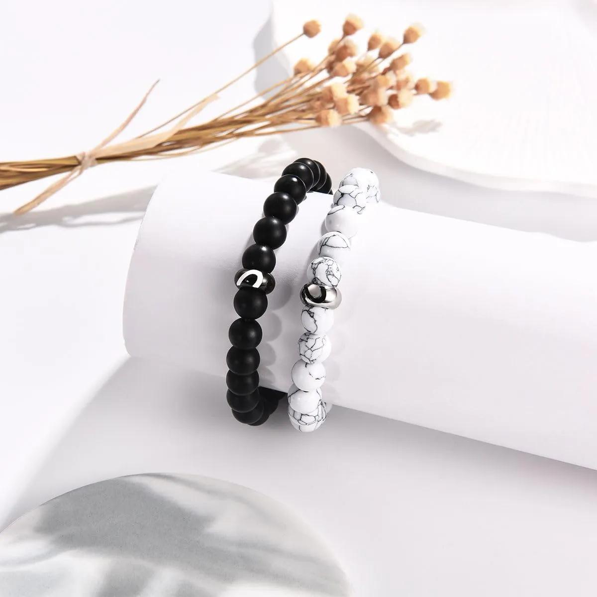 Leyung Matching Bracelets Gifts for Couples Parents Grandparents Man Boyfriend Husband Fiance Soulmate Girlfriend Wife, Long Distance Relationship Anniversary Birthday