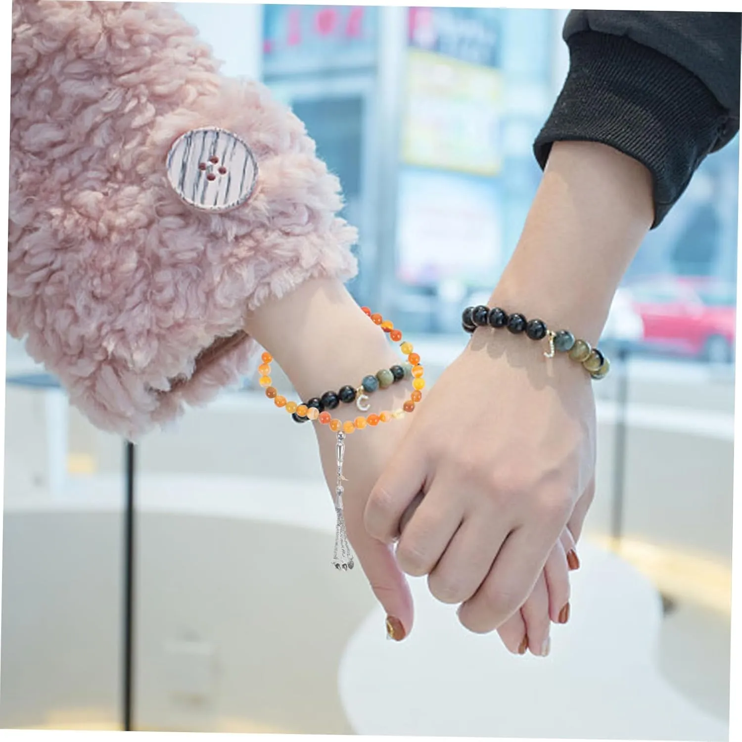 LIFKOME Agate Bracelet Bead Bracelet Prayer Bracelet for Women Rosary Bracelets Beads Bracelet Men Beaded