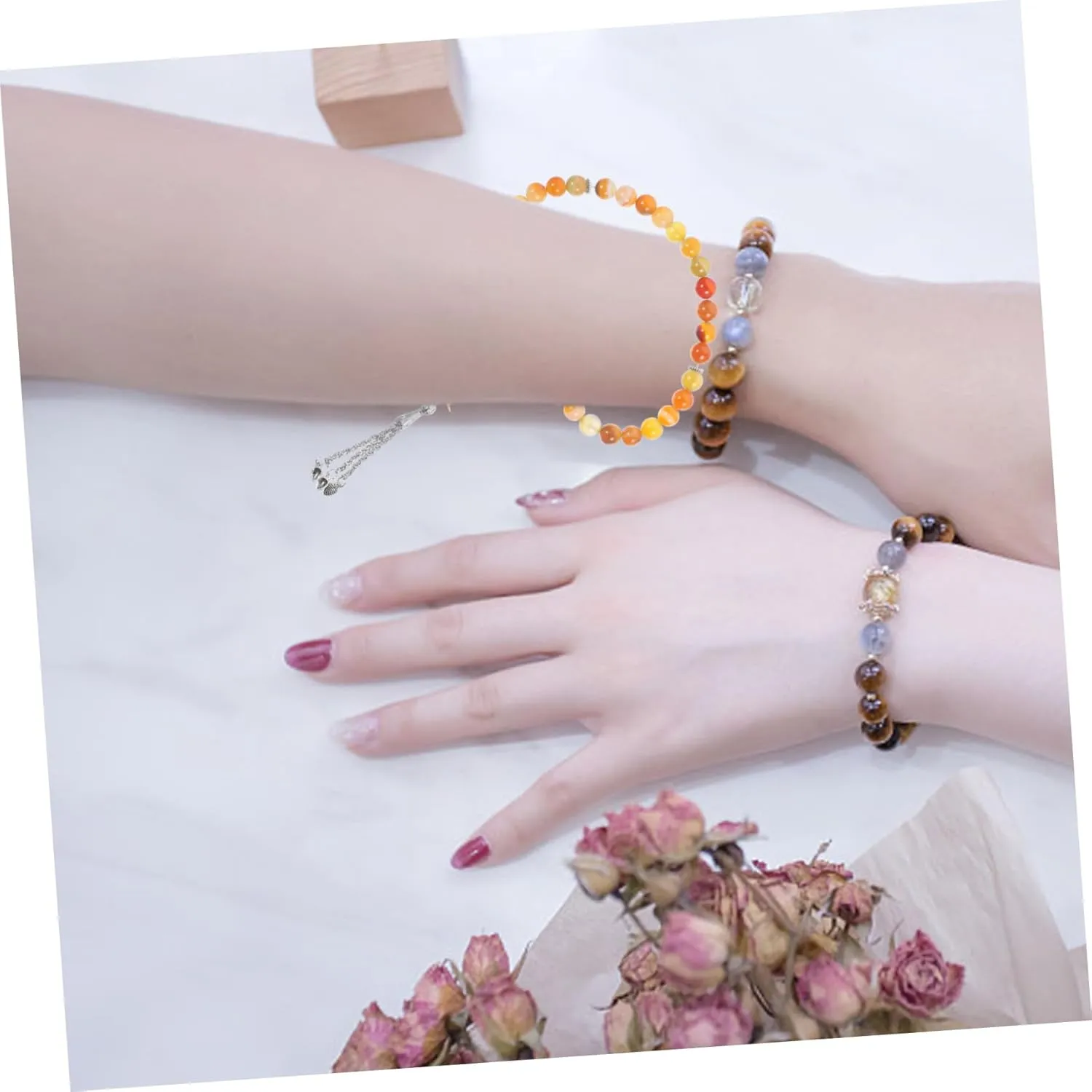 LIFKOME Agate Bracelet Bead Bracelet Prayer Bracelet for Women Rosary Bracelets Beads Bracelet Men Beaded