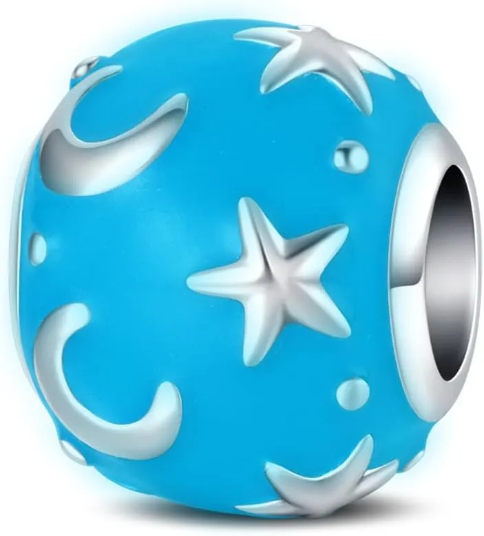 LNQOBU 925 Sterling Silver Charms Color-changing Chameleon Dangle Charms Beads Glow in the Dark Charms fits Charms Bracelets and Necklace Charms Jewelry Gift for Women