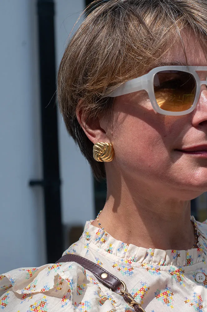 Lunar Bold Square Earrings