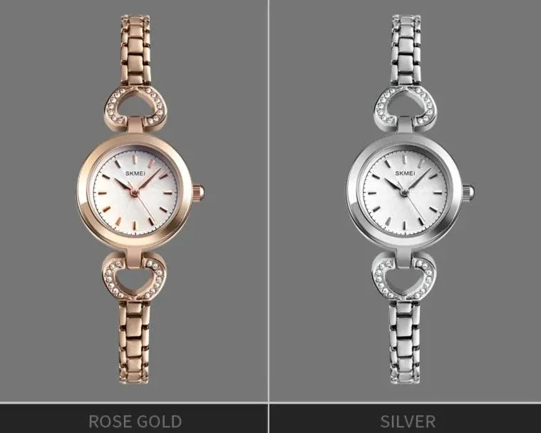 Luxury Brand Women Dress Watches Quartz Wristwatches Fashion Alloy Band Waterproof Ladies Watch Clock