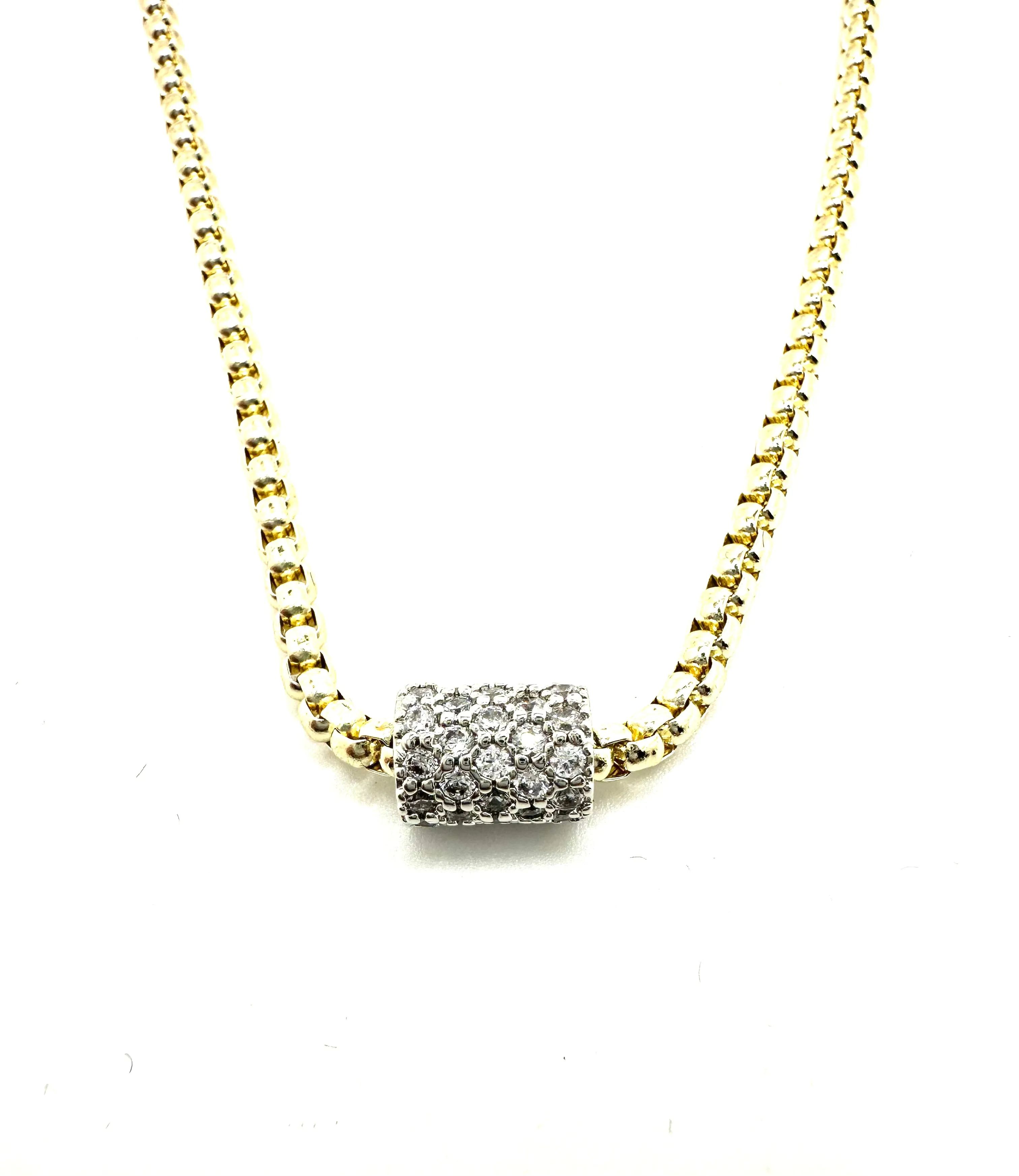 Magnetic Box Chain With Pave Stones
