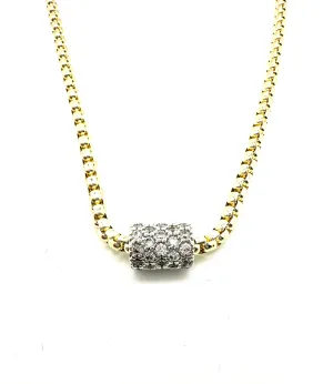 Magnetic Box Chain With Pave Stones