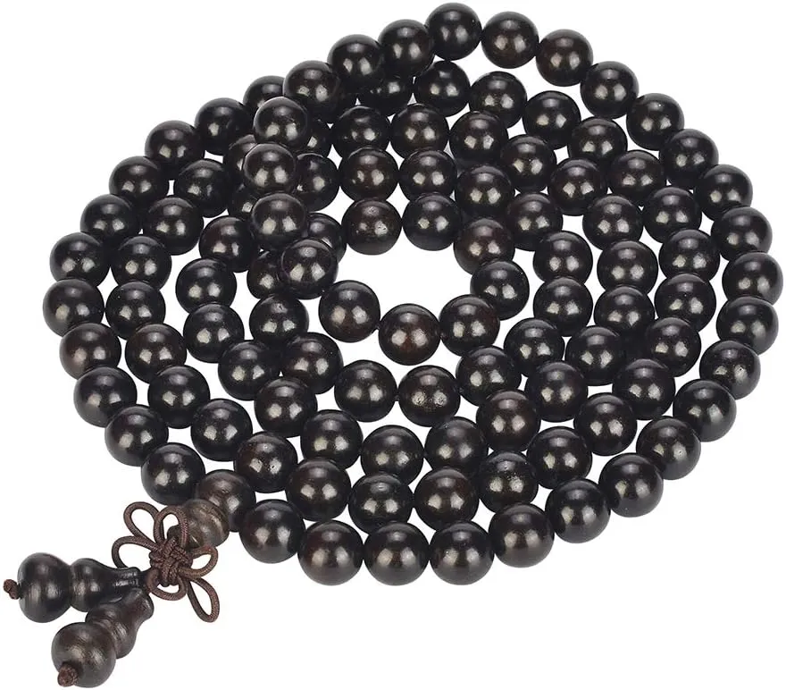 Mala Beads Bracelet 108 8mm Prayer Meditation Sandalwood Elastic