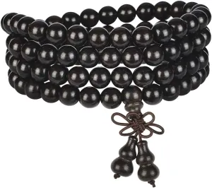 Mala Beads Bracelet 108 8mm Prayer Meditation Sandalwood Elastic