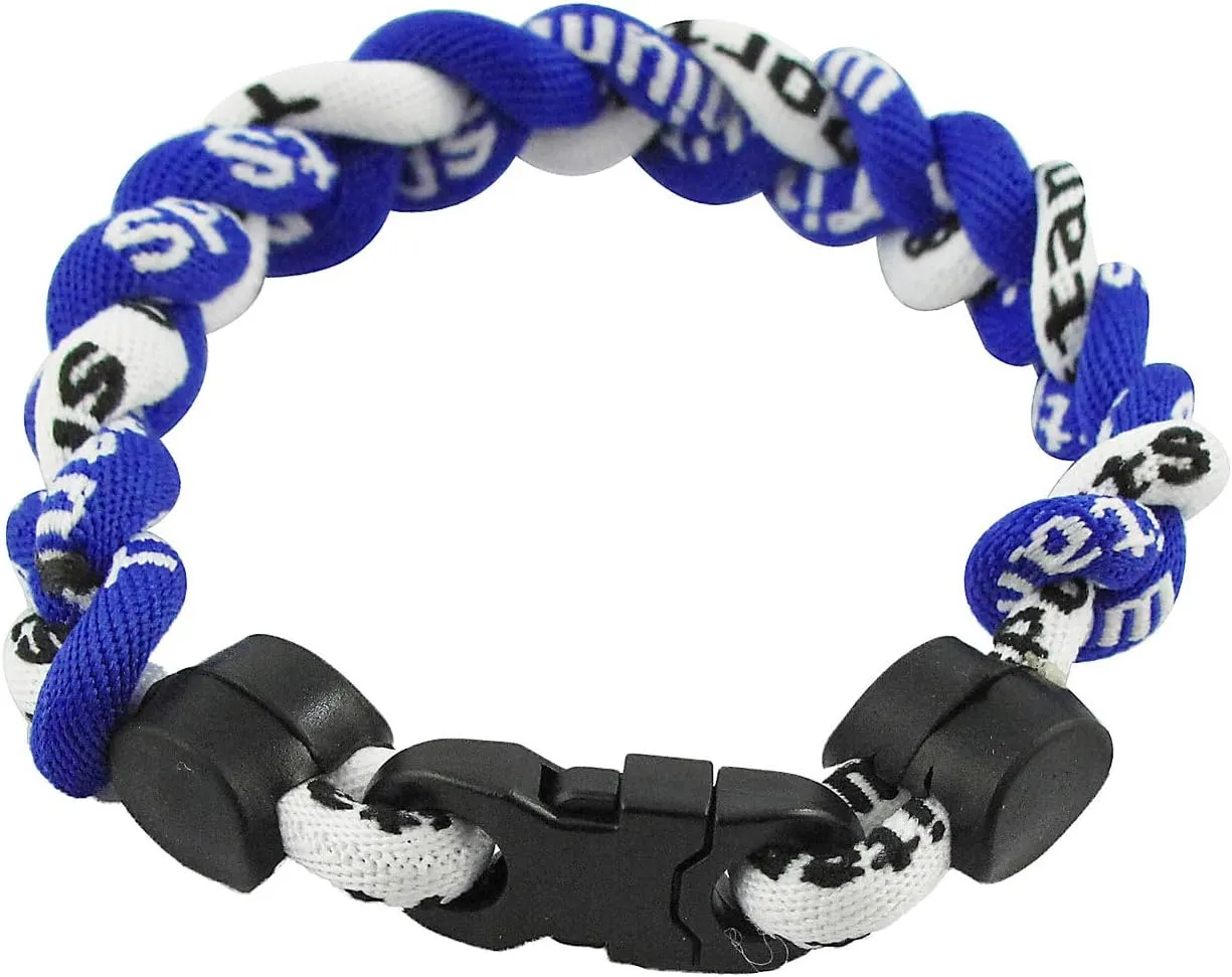 MapofBeauty 8" Fashion Three Braided Rope Sport Style Tornado Bracelet-Two Colors