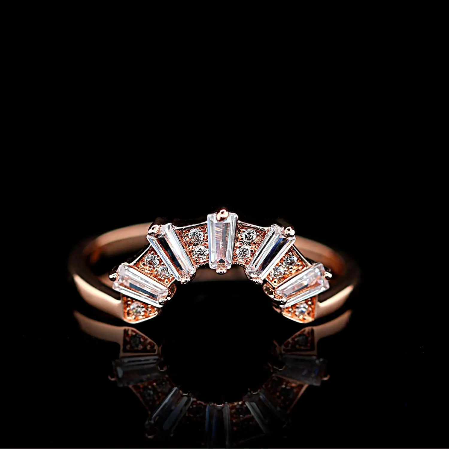 Matching Rings for Couples - 3-Pc Rose Gold Plated Sterling Silver Engagement Ring Set for Women and Men 7mm Tungsten Band - Sandstone Wedding Ring Set for Him and Her