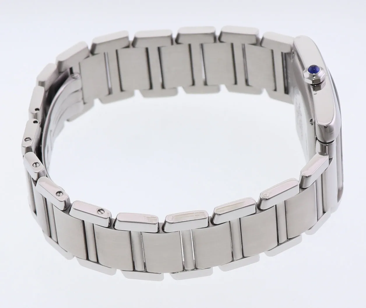 MINT Cartier Tank Francaise 2302 Large Size Stainless Steel White Roman Automatic Watch Box