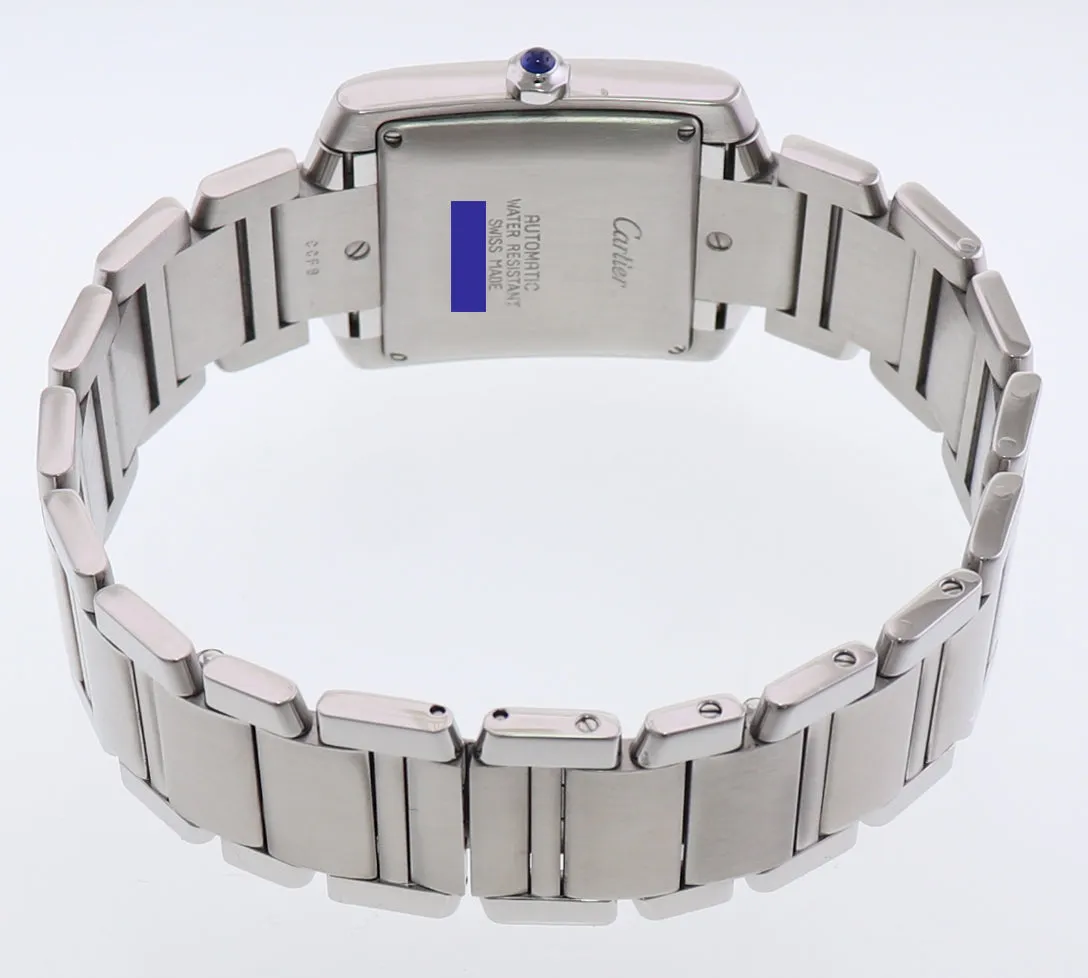 MINT Cartier Tank Francaise 2302 Large Size Stainless Steel White Roman Automatic Watch Box